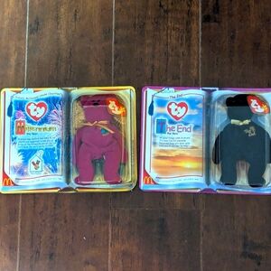 RARE* McDonalds Beanie Babies The End and Milennium